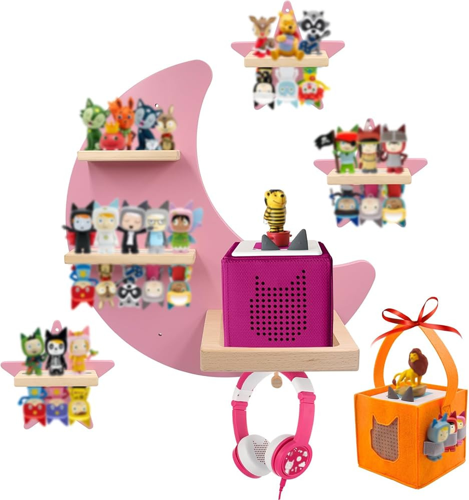 Shelf and Carrying Case for TonieBox and Tonie (Bag,Moon and 3 Stars) ,Tonies Figures Tonies Stor... | Amazon (US)