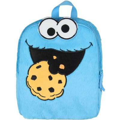 Sesame Street Backpack for Kids Plush Cookie Monster Smile Face 12 inch School Travel Book Bag | Target