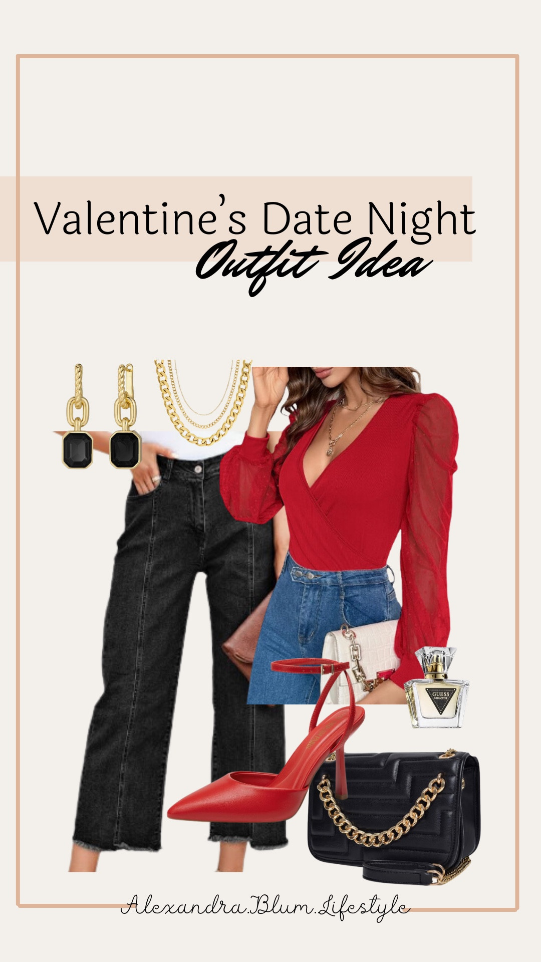 Vday outfit idea from Amazon! Valentine’s Day outfit! Date night idea! Red long sleeve top, black barrel jeans, red heels, black handbag, and gold earrings! Office outfit! Amazon fashion! Amazon trends!

#LTKStyleTip #LTKFindsUnder100 #LTKShoeCrush