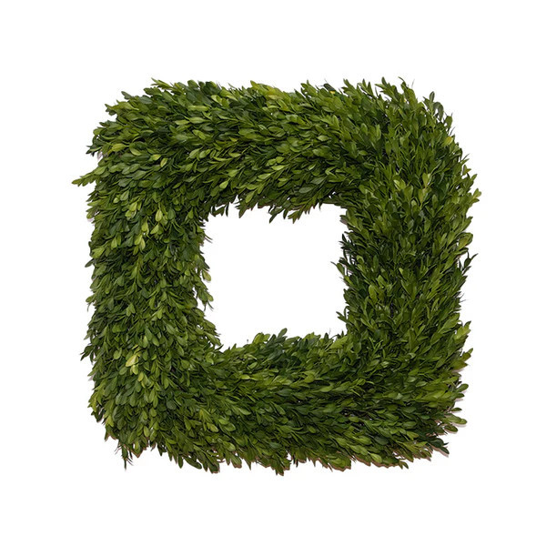 Square Boxwood Wreath | Fig and Dove