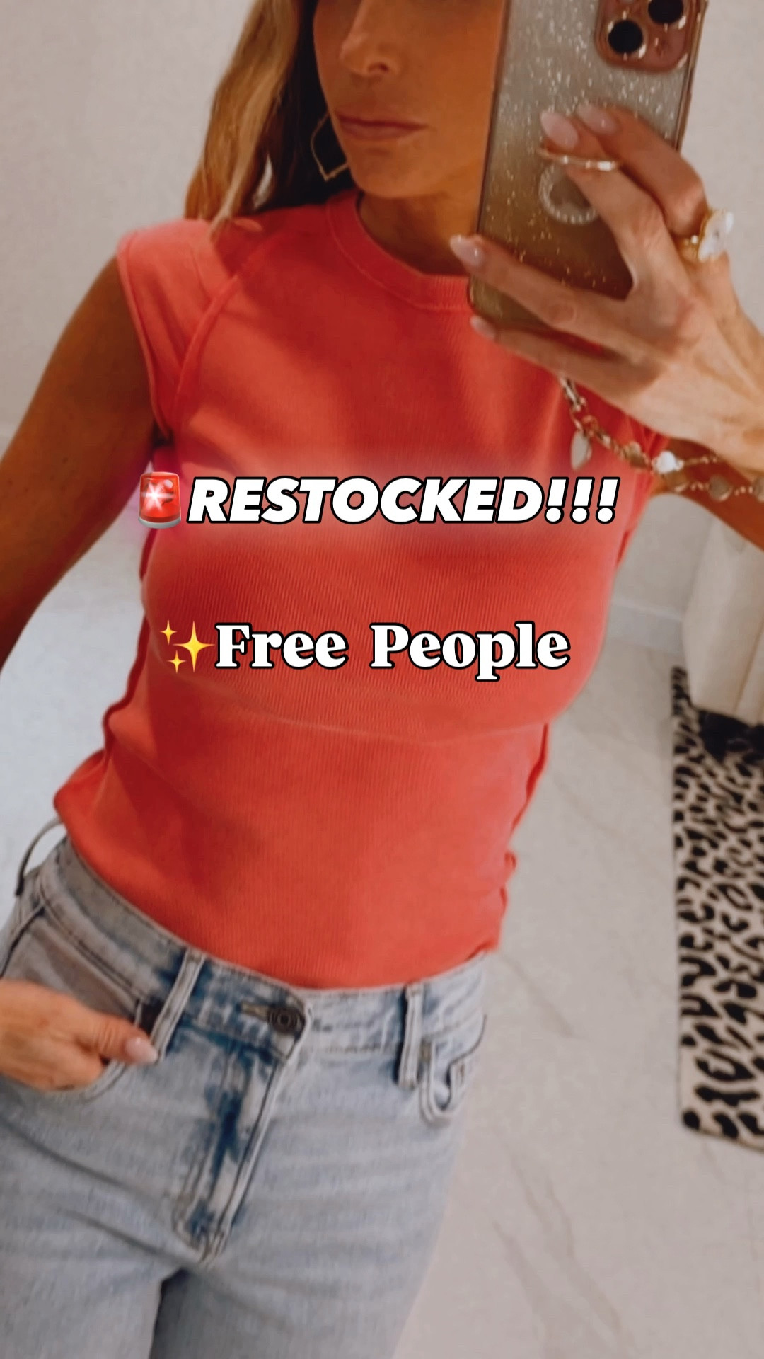 🚨RESTOCKED.                                         FREE PEOPLE. Cap sleeve T-shirt. 
I’m wearing a small.   

#LTKOver40 #LTKootd #LTKmomlife