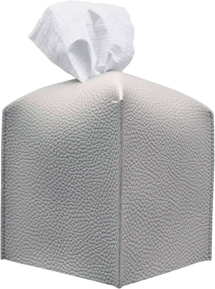 Carrotez Tissue Box Cover, [Refined] Modern PU Leather Square Tissue Box Holder - Decorative Orga... | Amazon (US)