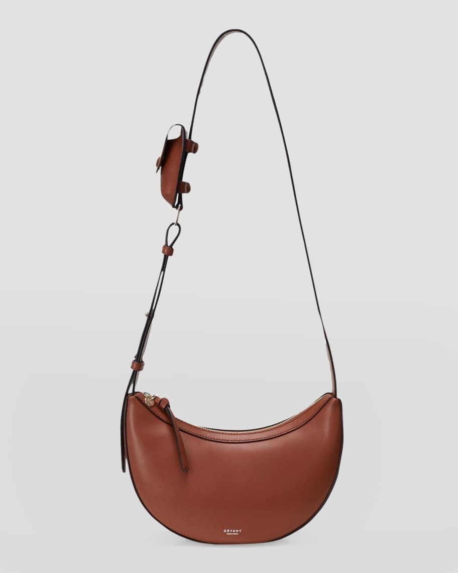 Oryany Rookie Half-Moon Leather Crossbody Bag | Neiman Marcus