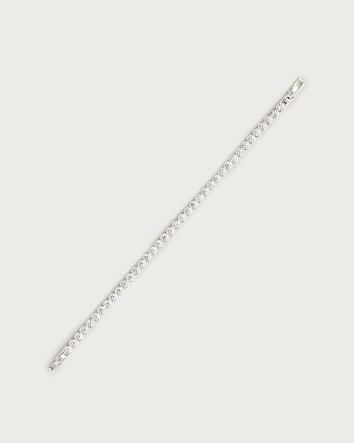 Round cubic zirconia bezel-set tennis bracelet | J. Crew US