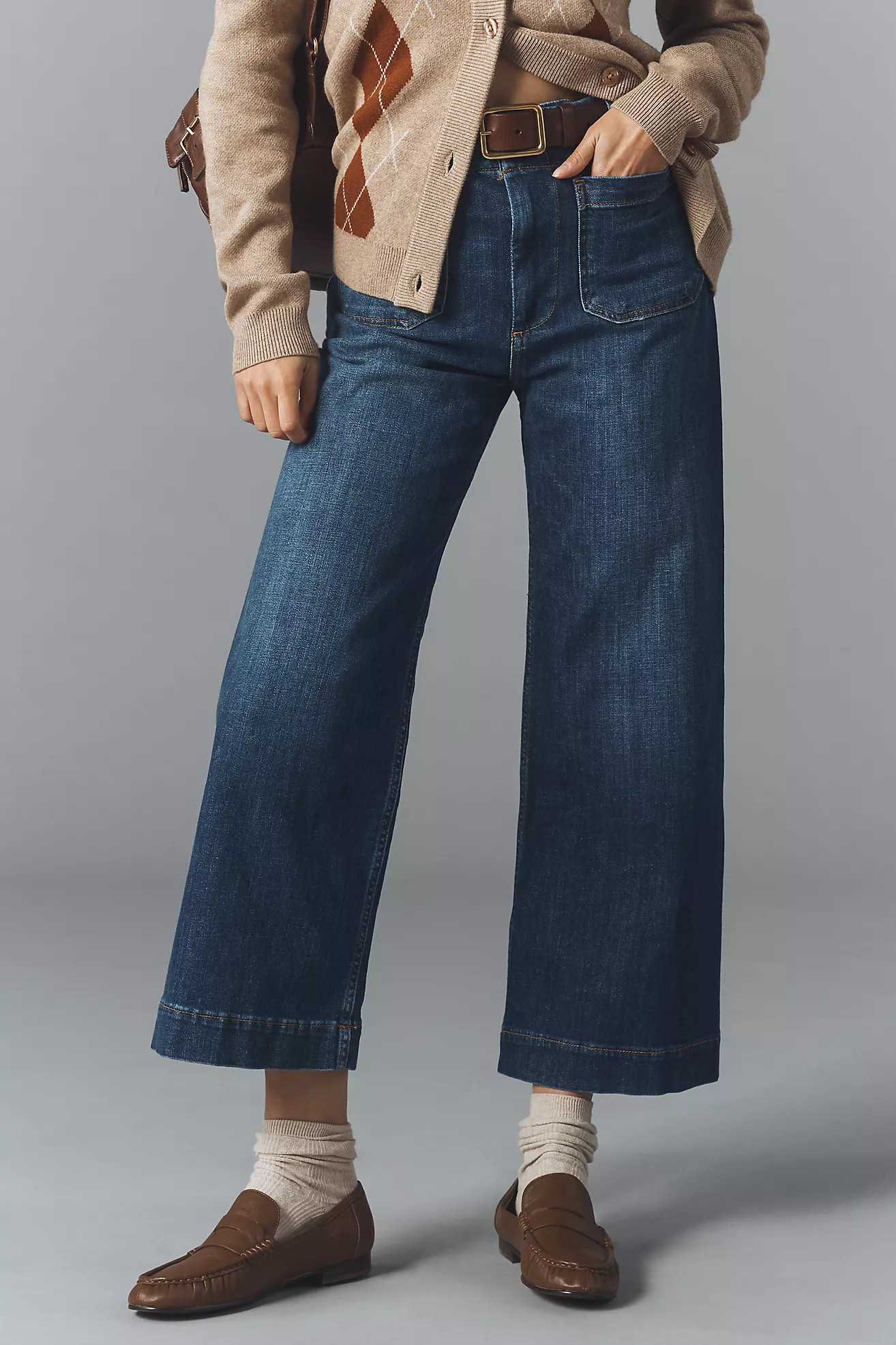 The Colette Crop Wide-Leg Jeans by Maeve | Anthropologie (US)