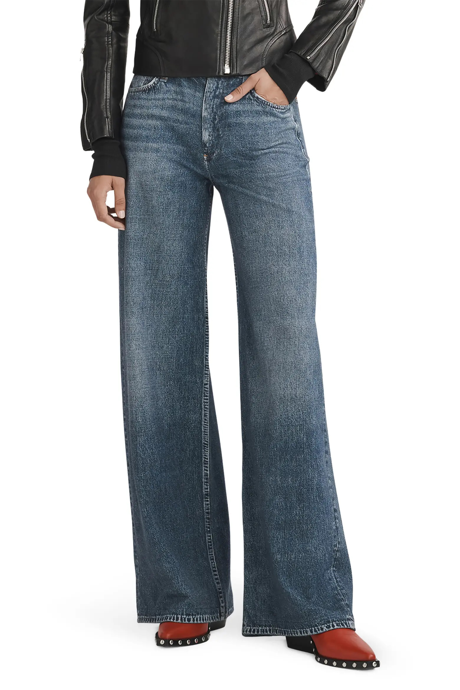 rb Miramar Sofie High Waist Cotton Terry Sweatpant Jeans (Women) | Nordstrom | Nordstrom