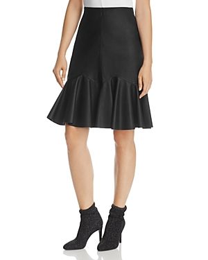 Rebecca Taylor Faux-Leather Skirt - 100% Exclusive | Bloomingdale's (US)