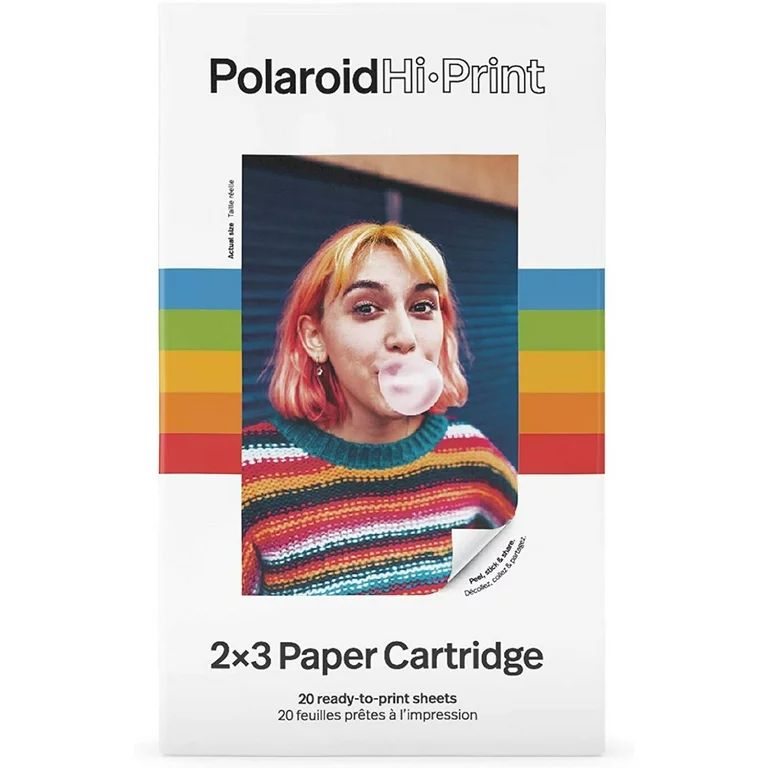 Polaroid Hi-Print Paper - 2x3 Paper Cartridge (20 Sheets) Dye-Sub (Not Zink) Cartridge | Walmart (US)