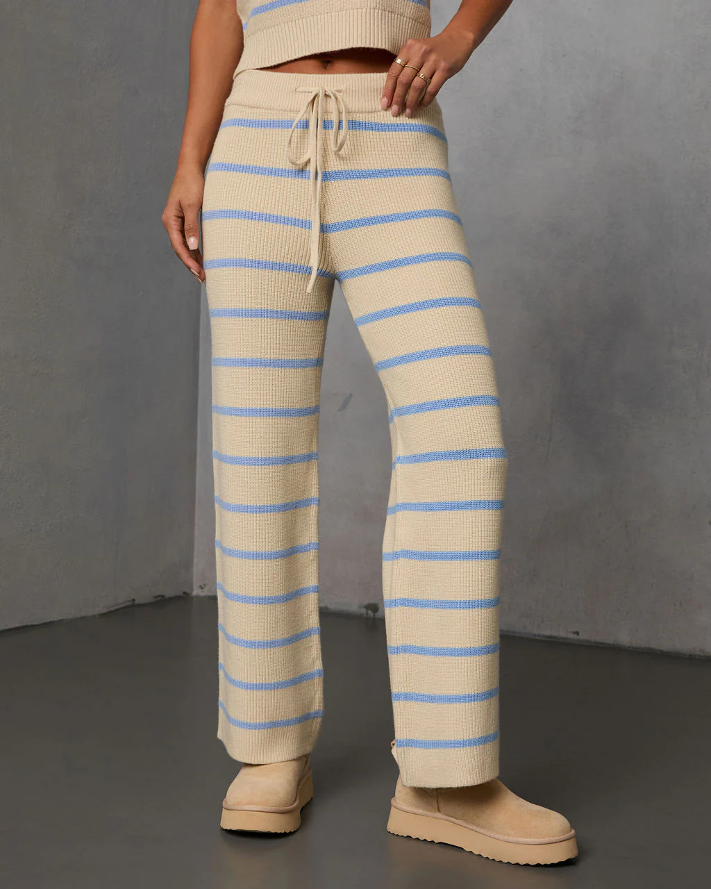 Warm Cravings Striped Knit Pants | VICI