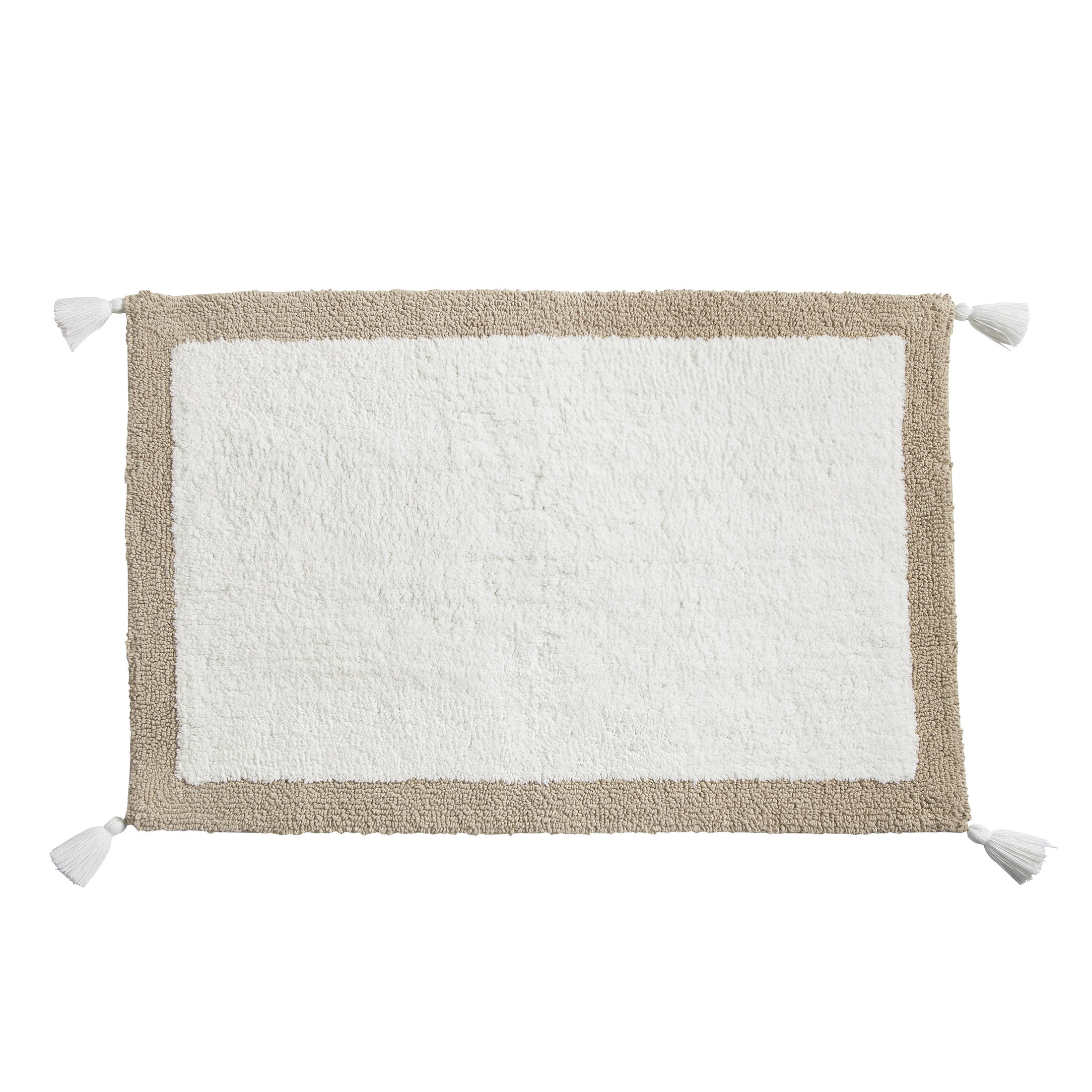 My Texas House Taupe Border Cotton Bath Rug with Tassels, 20" x 30" | Walmart (US)