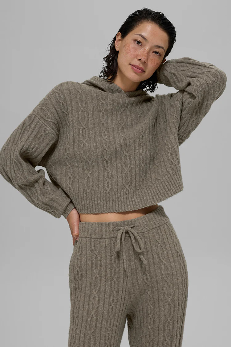 Cable Knit Winter Bliss Hoodie | Alo Yoga (US)
