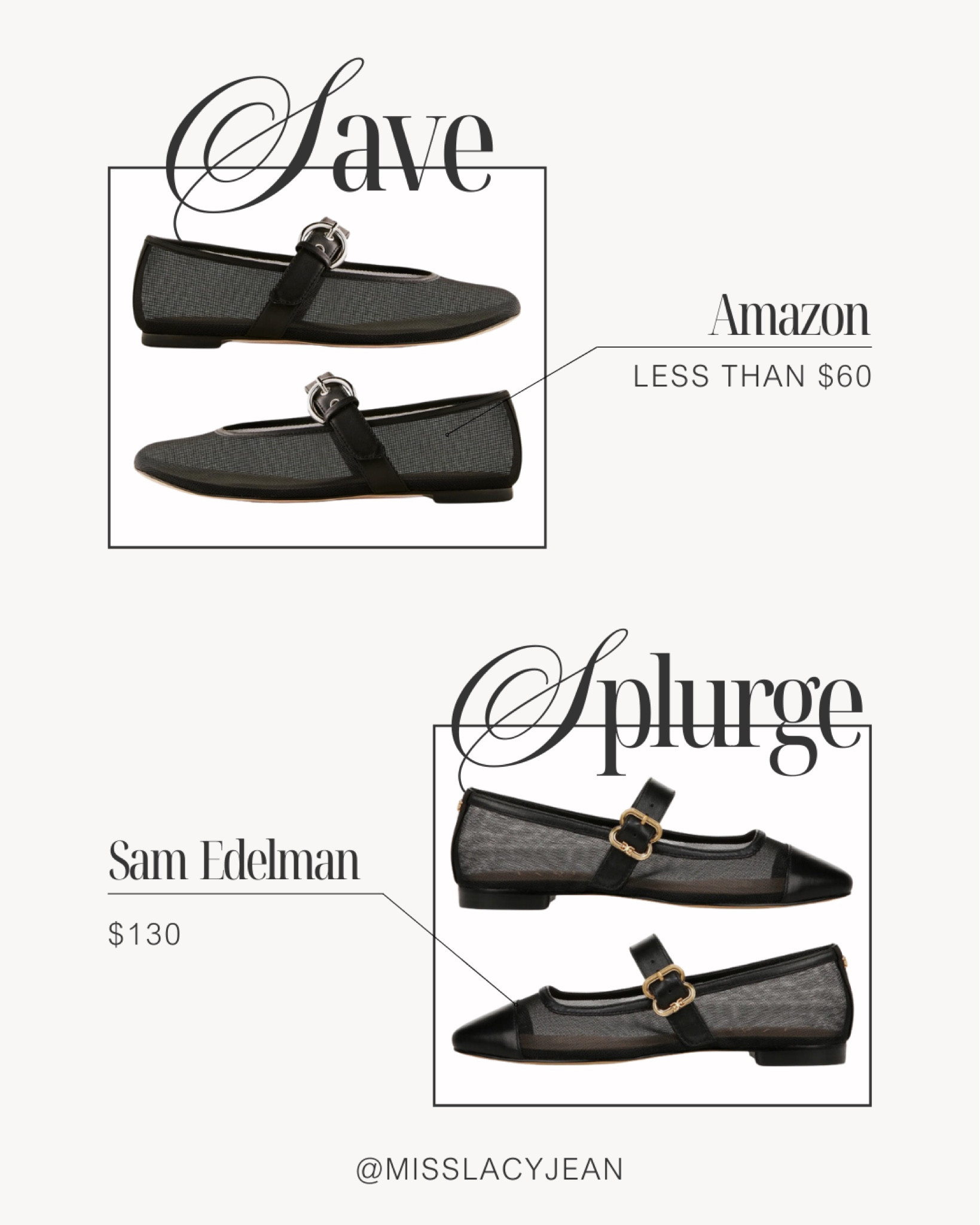 Save Vs Splurge ✨

save vs splurge // save or splurge // splurge or save // amazon fashion // amazon finds // amazon fashion finds // mary jane flats // mary jane shoes // mesh flats // black mesh flats

#LTKStyleTip #LTKFindsUnder50 #LTKFindsUnder100