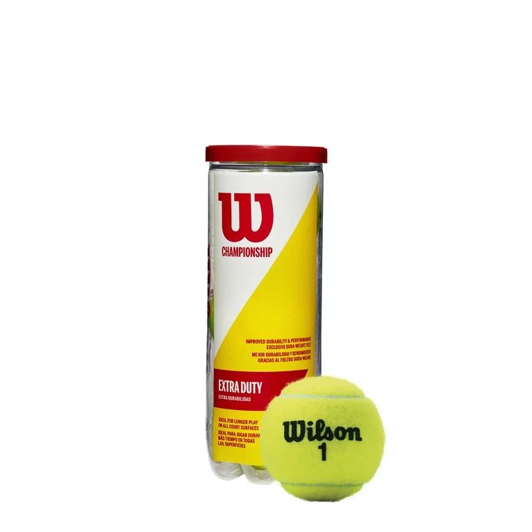Wilson Championship Extra Duty Tennis Ball - 3 Ball Can - Walmart.com | Walmart (US)
