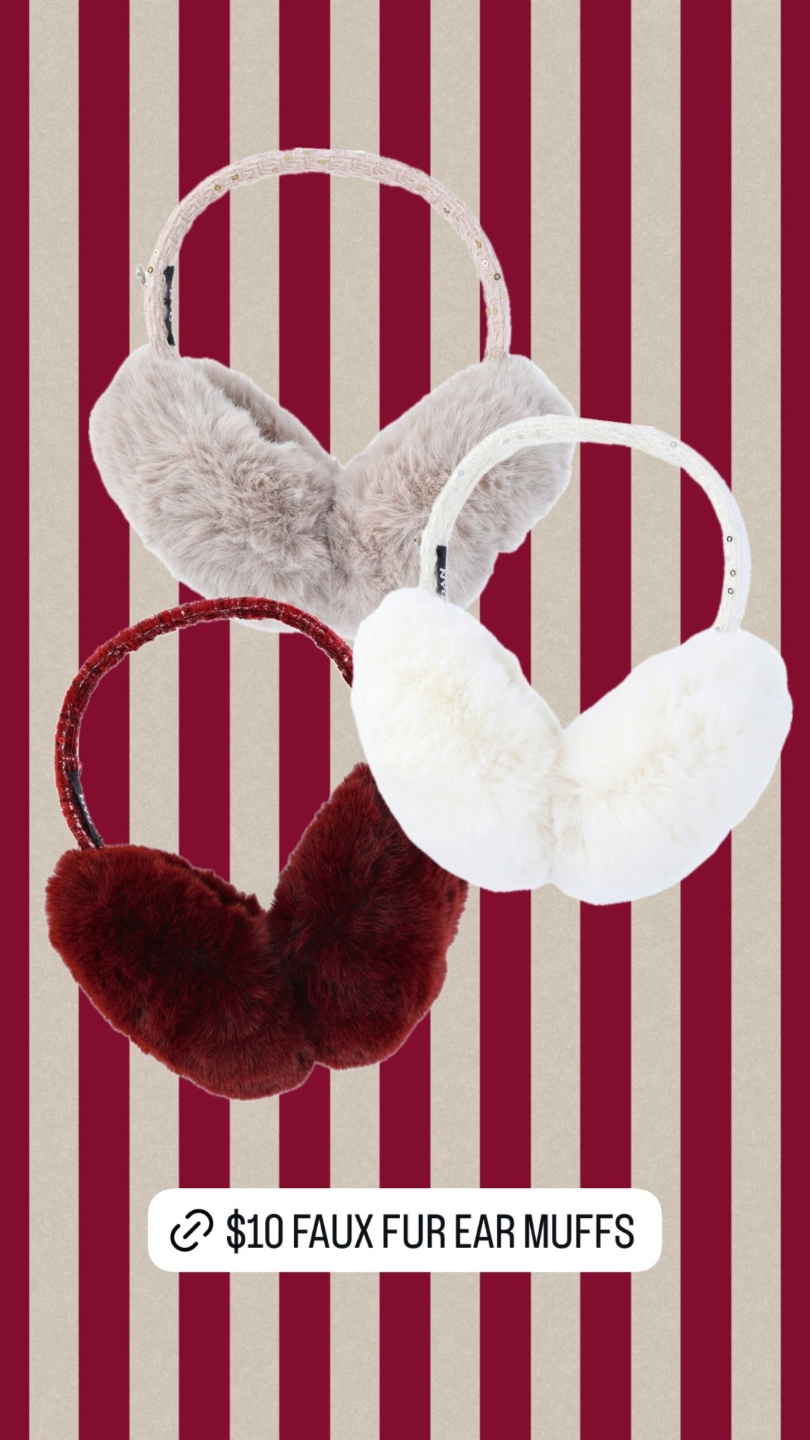 The cutest and warmest $10 ear muffs from Walmart! 

#LTKSeasonal #LTKHoliday #LTKGiftGuide