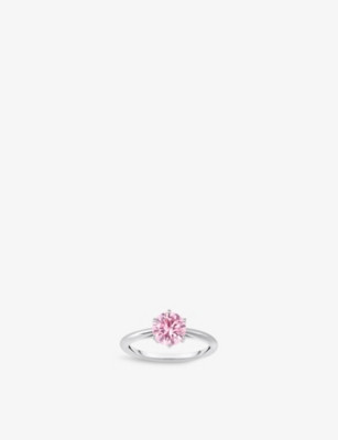 Solitaire 925 Sterling Silver and Brilliant-Cut Cubic Zirconia Ring | Selfridges
