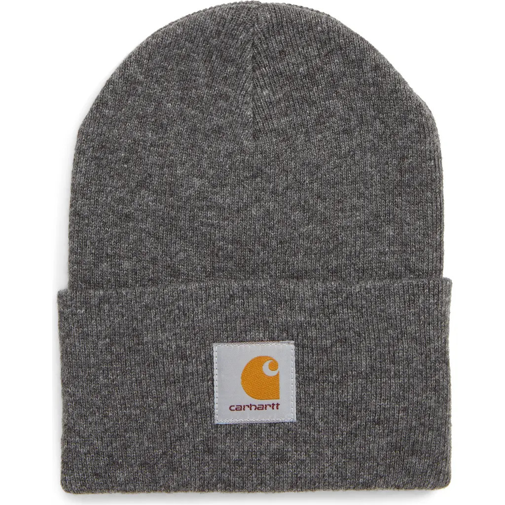 Carhartt Work In Progress Heather Knit Watch Hat in Dark Grey Heather at Nordstrom | Nordstrom