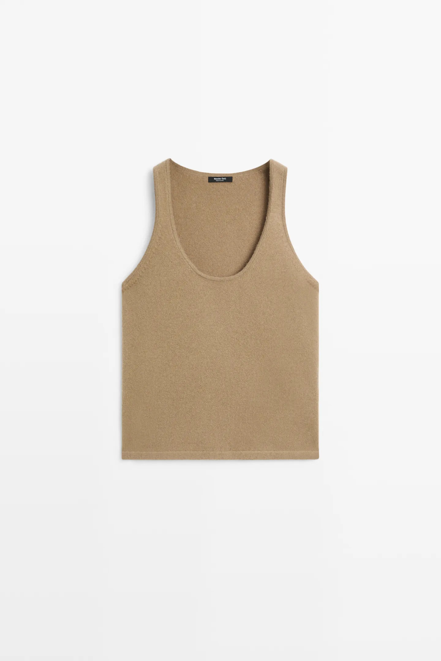 Wool blend knit round neck top | Massimo Dutti US