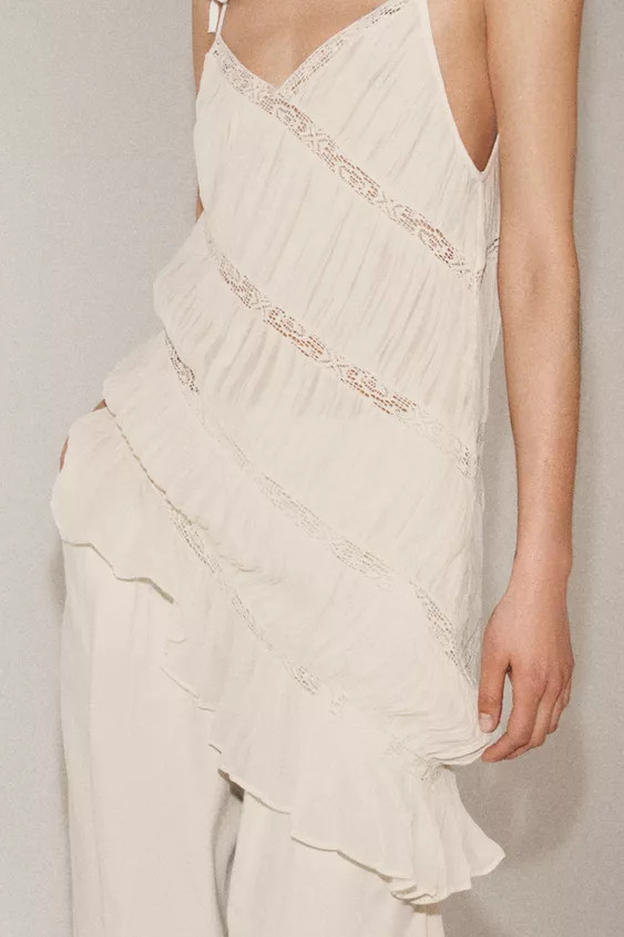 ZW COLLECTION ASYMMETRIC PLEATED TOP | Zara US