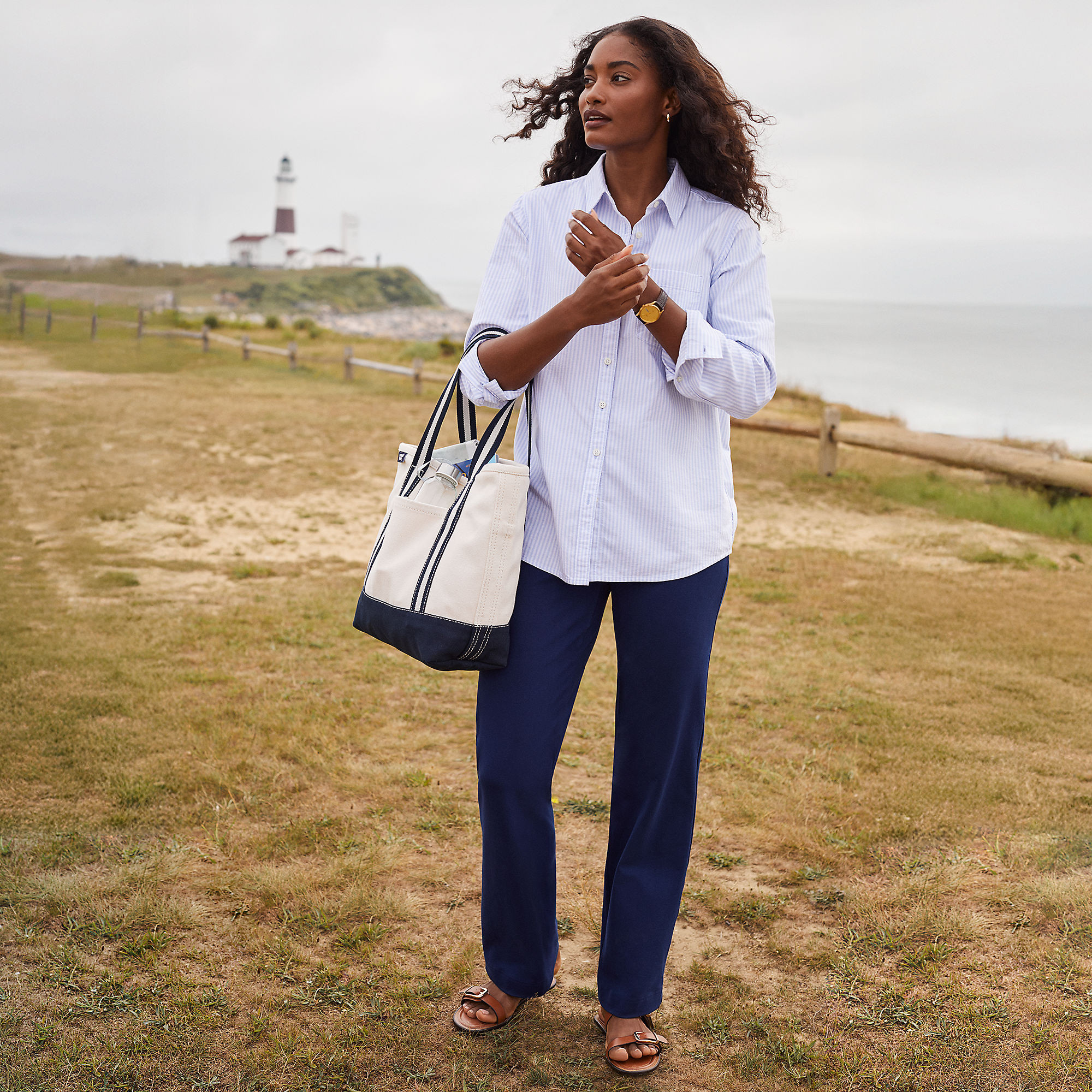 Starfish Mid Rise Straight Leg Pants | Lands' End (US)