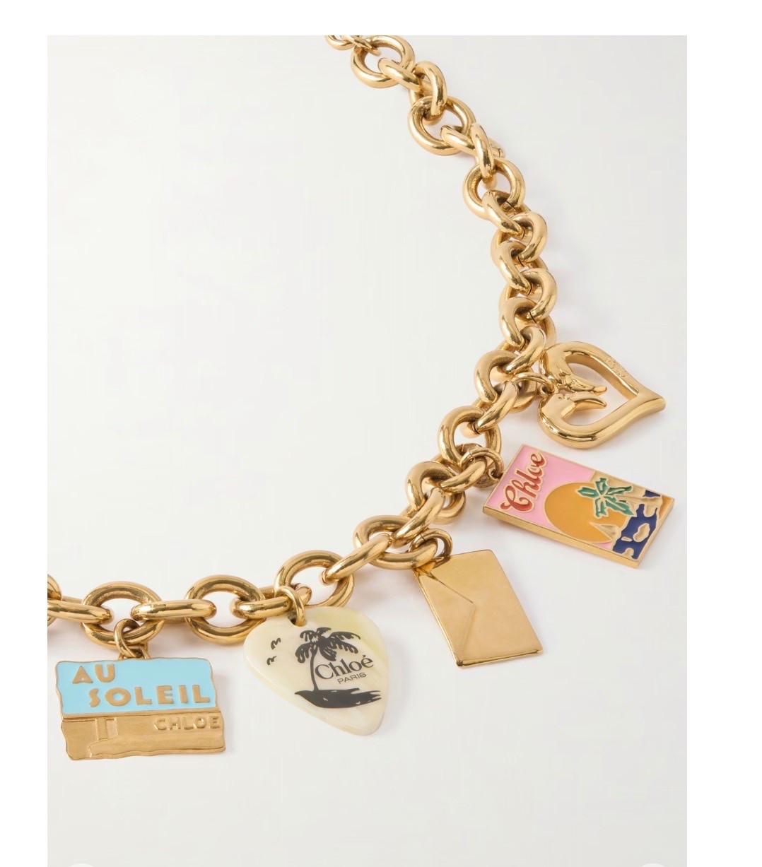 CHLOÉ
Gold-tone enamel necklace

A playful mix of materials defines this necklace from Chloé's 'À La Plage' capsule.

#LTKootd #LTKTravel #LTKWorkwear