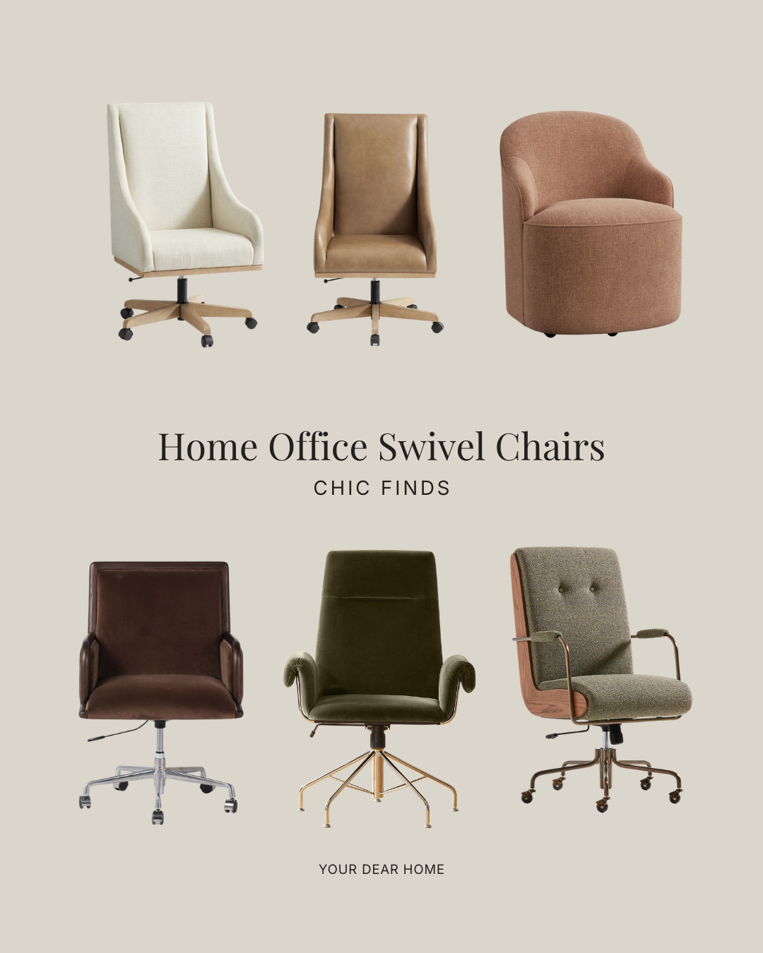 Chic swivel chairs that blend comfort with style, making your home office feel elevated without looking overly corporate 

 #LTKHome