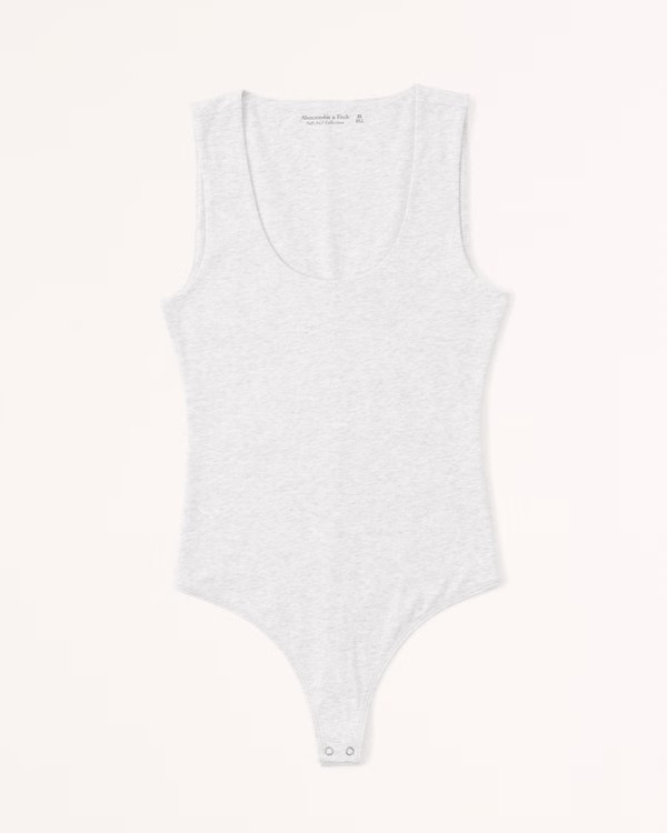 Cotton Seamless Fabric Scoopneck Bodysuit | Abercrombie & Fitch (US)