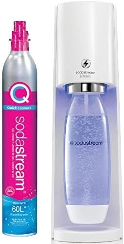SodaStream E-TERRA Sparkling Water Maker (White) with CO2 and Carbonating Bottle | Amazon (US)