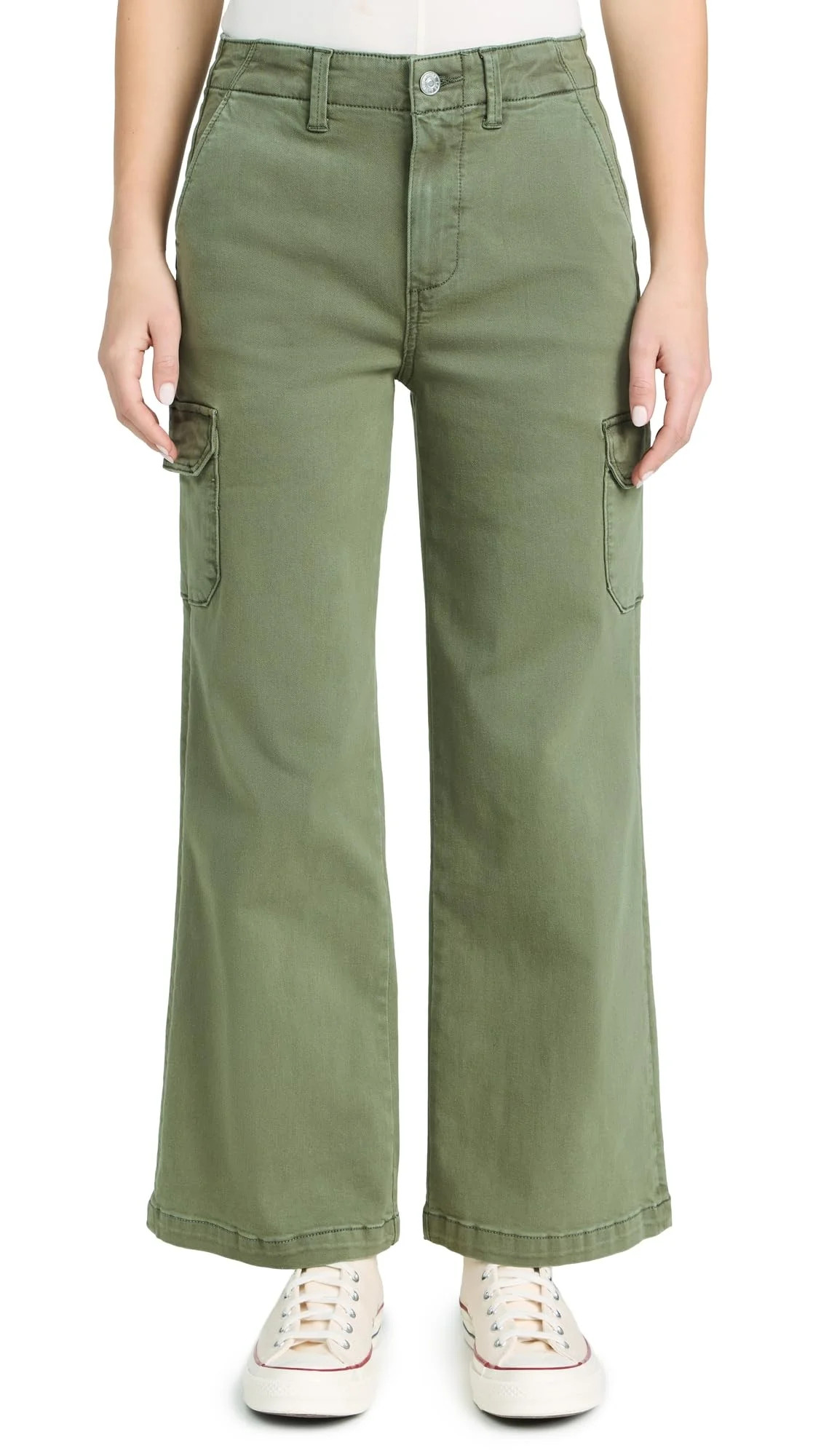 PAIGE Women's Carly Pants with Cargo Pockets, Vintage Ivy Green, 28 | Walmart (US)
