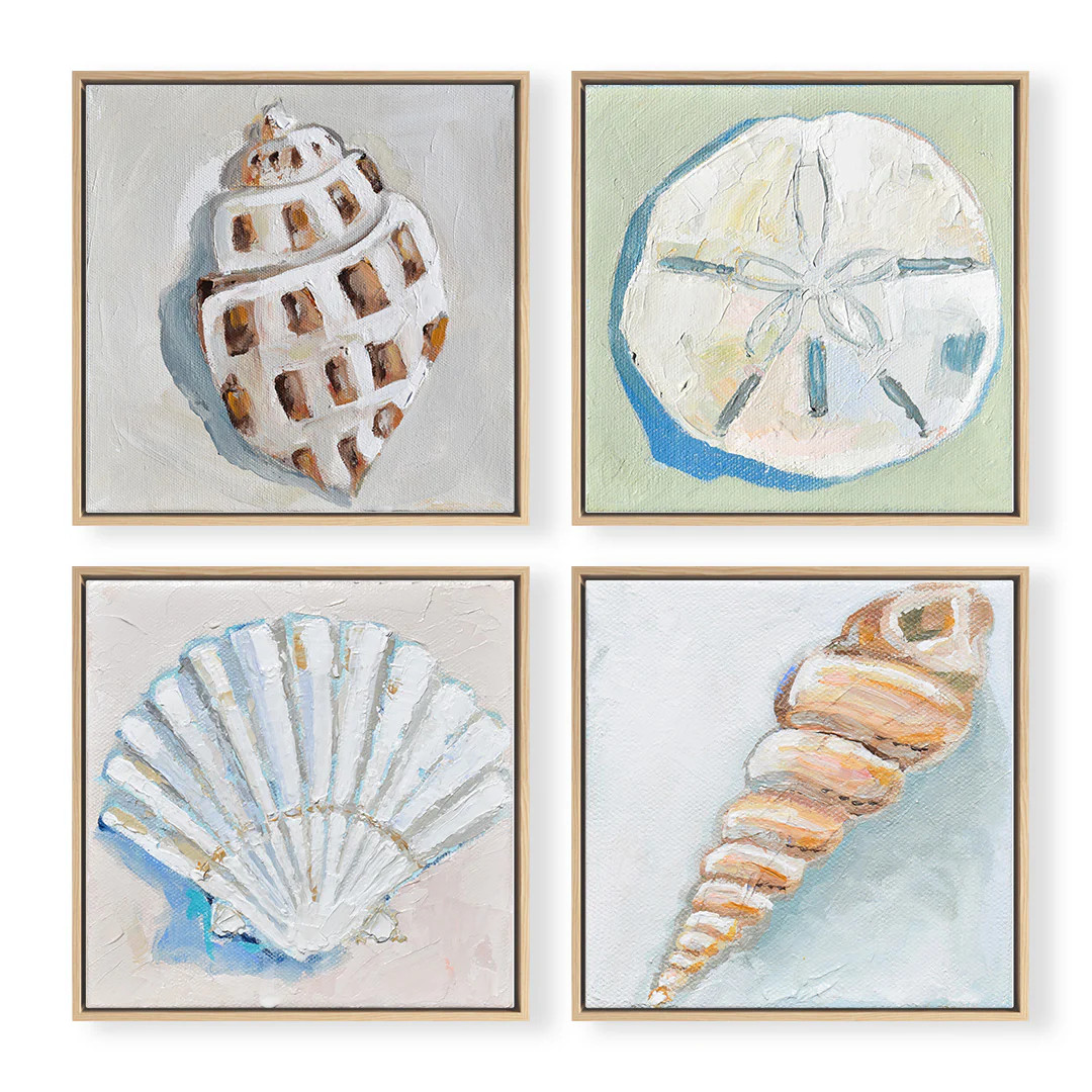 Shell Set of 4 by The Painted Katie Art Prints | Urban Garden Prints