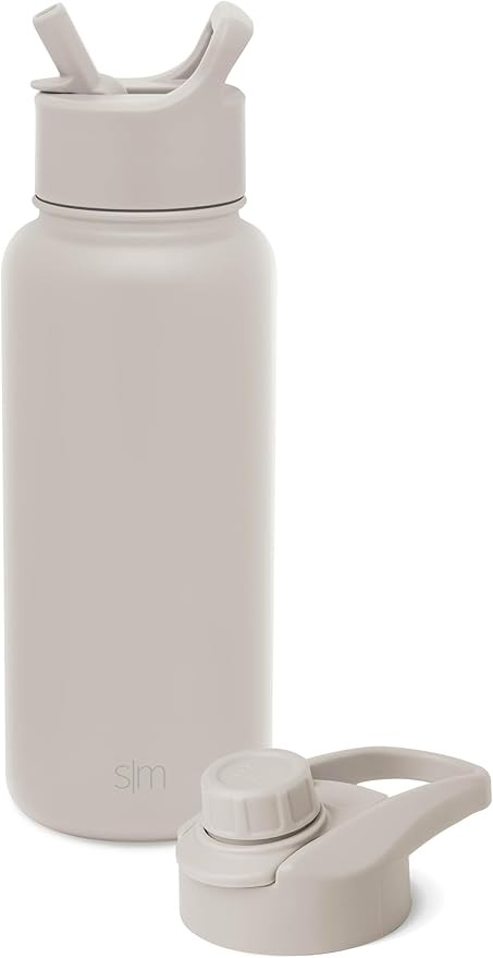 Simple Modern Water Bottle with Straw and Chug Lid Vacuum Insulated Stainless Steel Metal Thermos... | Amazon (US)