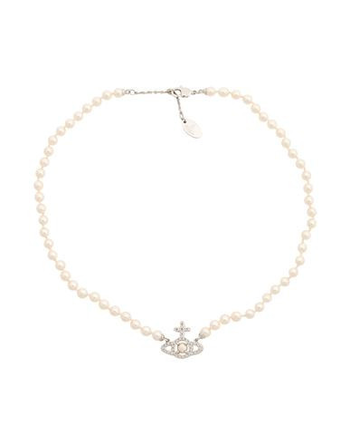 Vivienne Westwood Woman Necklace White Size - Brass | YOOX (US)