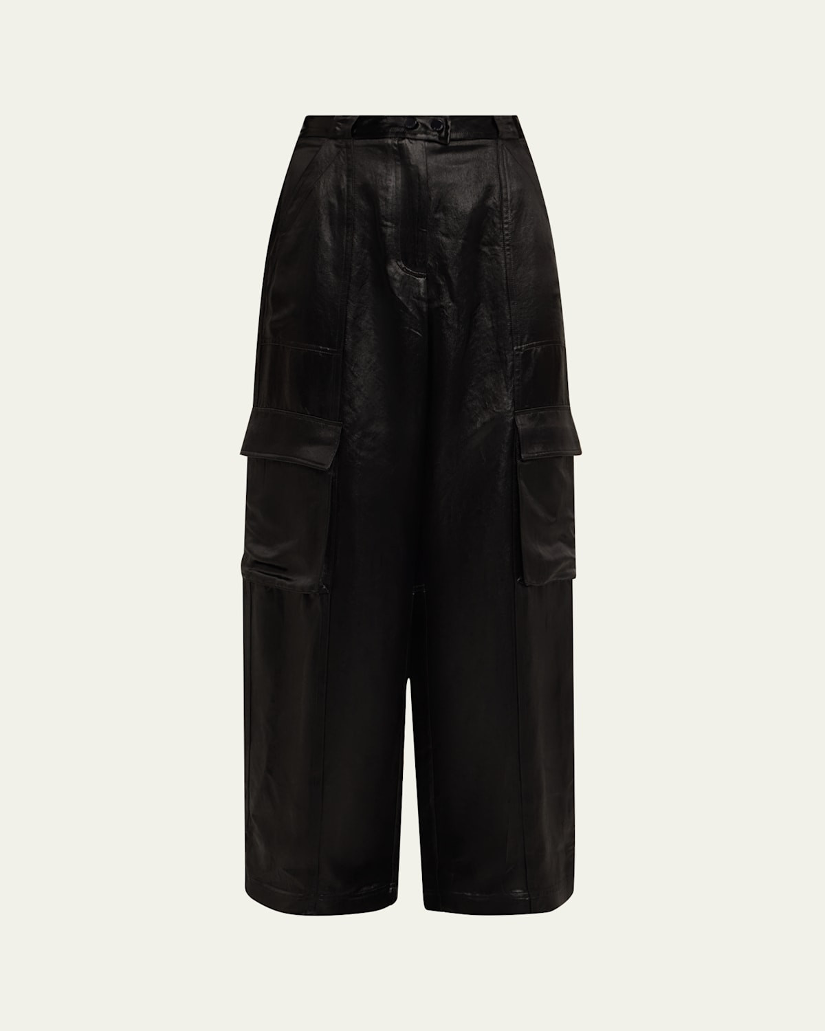 Beatriz Faux Leather Wide-Leg Cargo Pants | Bergdorf Goodman