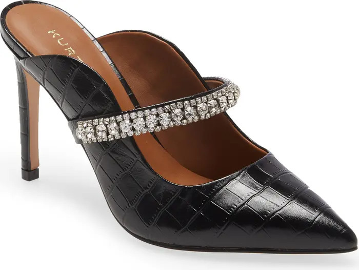 Duke Crystal Strap Pointed Toe Mule | Nordstrom