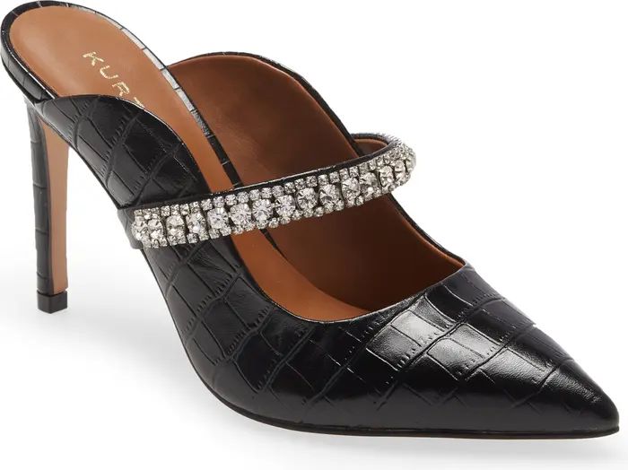 Duke Crystal Strap Pointed Toe Mule | Nordstrom