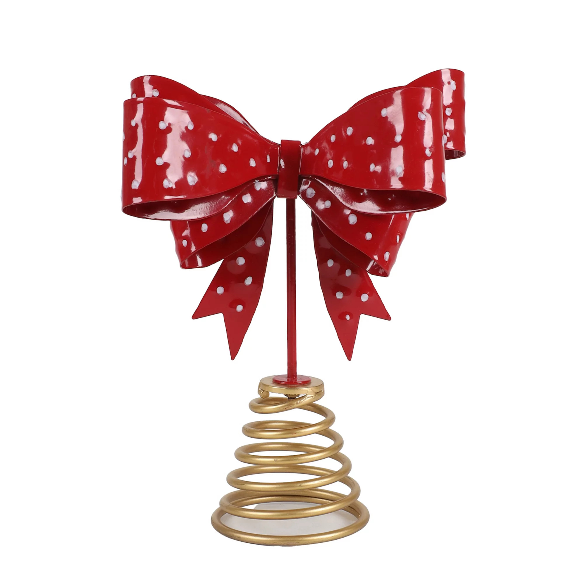 St. Nicholas Square® Polka Dot Bow Christmas Tree Topper | Kohl's