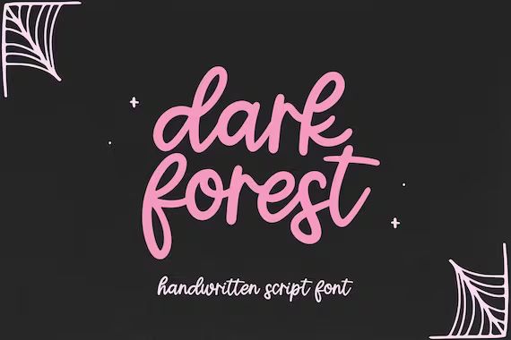 Dark Forest Font  Script Font Halloween Font Cricut Fonts - Etsy | Etsy (US)