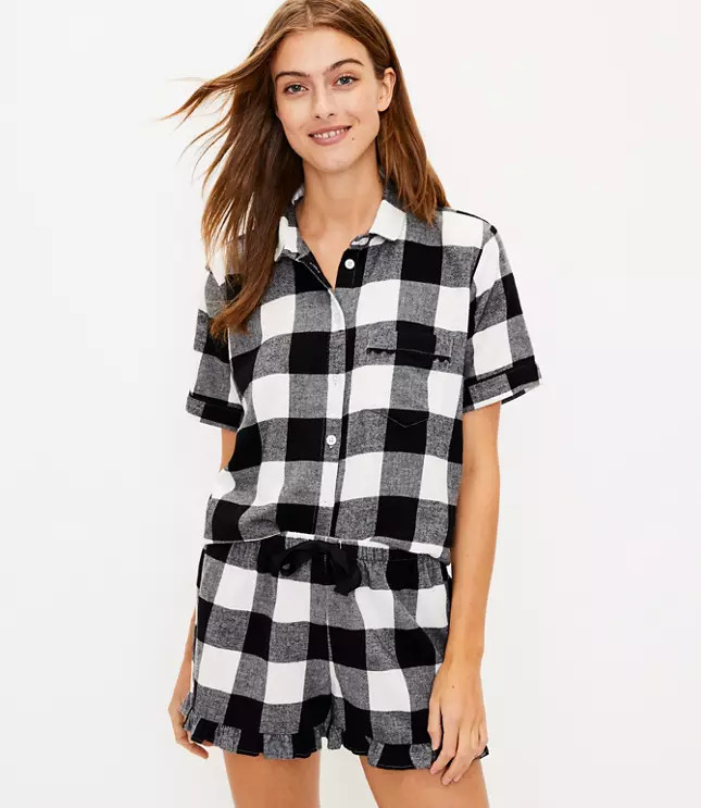 Buffalo Plaid Pajama Top | LOFT | LOFT