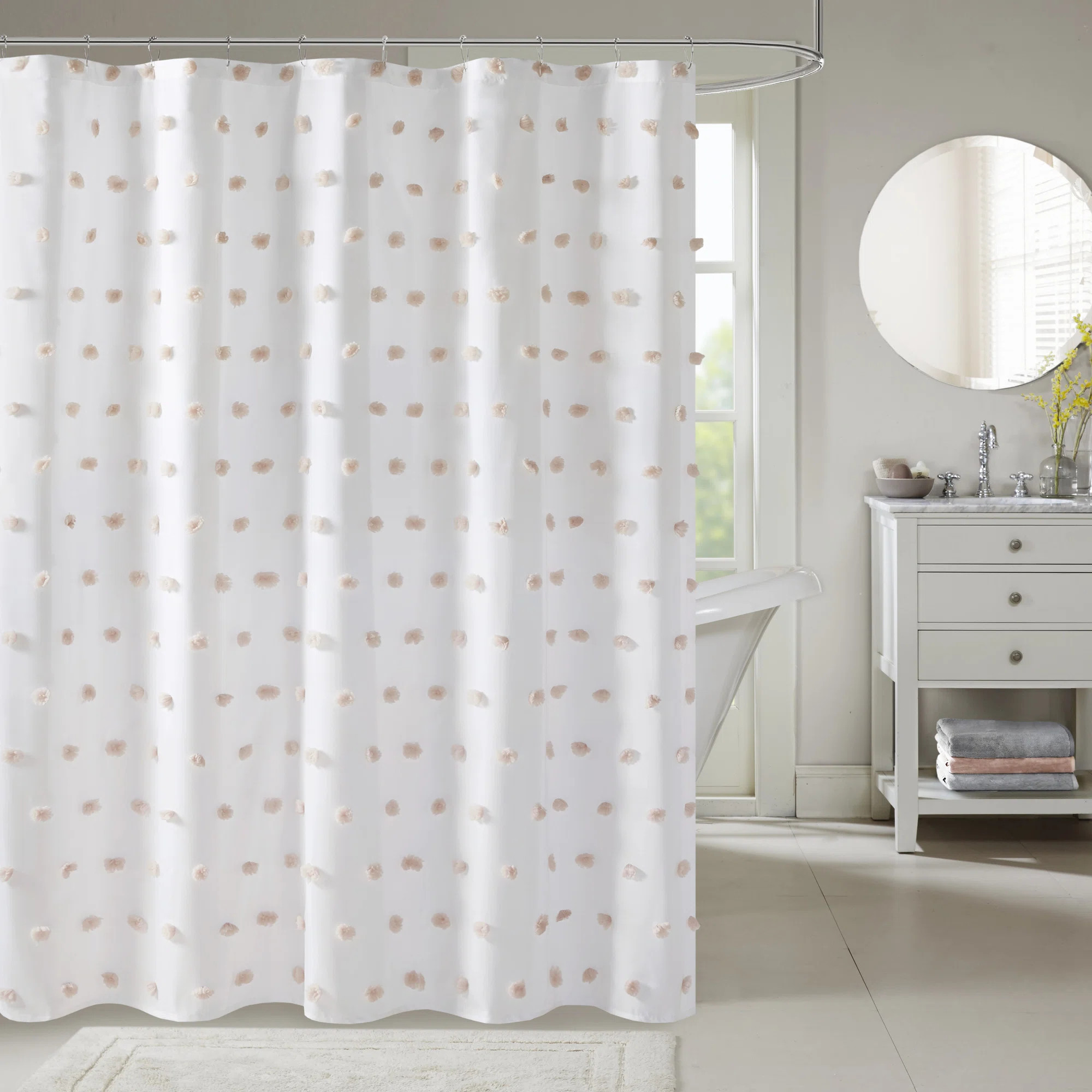 Madison Park  Polka Dots Single Shower Curtain & Reviews | Wayfair | Wayfair North America