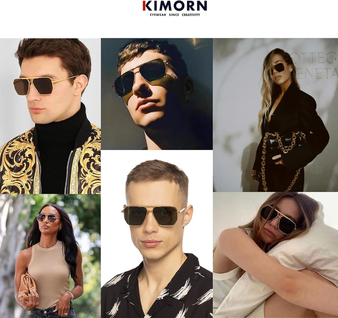 kimorn Polarized Sunglasses Womens Men Retro Oversized Square Vintage Fashion Shades Classic Larg... | Amazon (US)