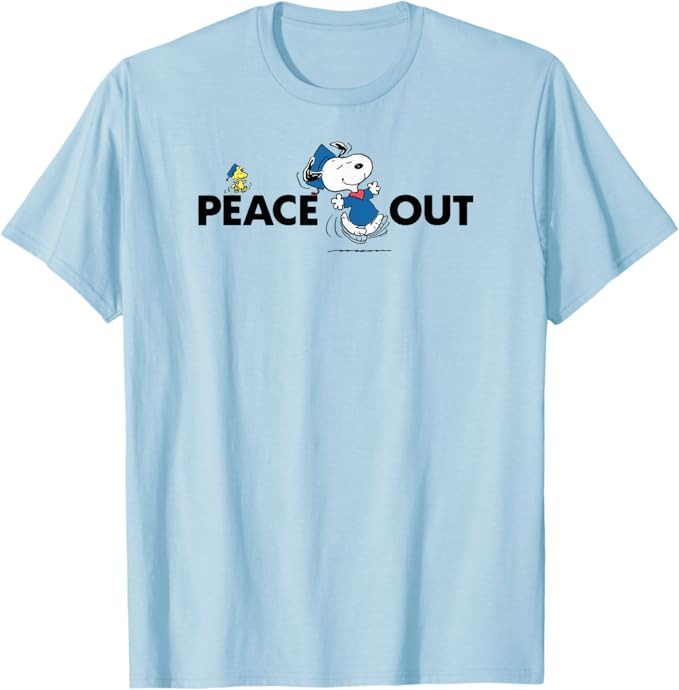 Peanuts Graduation Peace Out Snoopy Woodstock T-Shirt | Amazon (US)