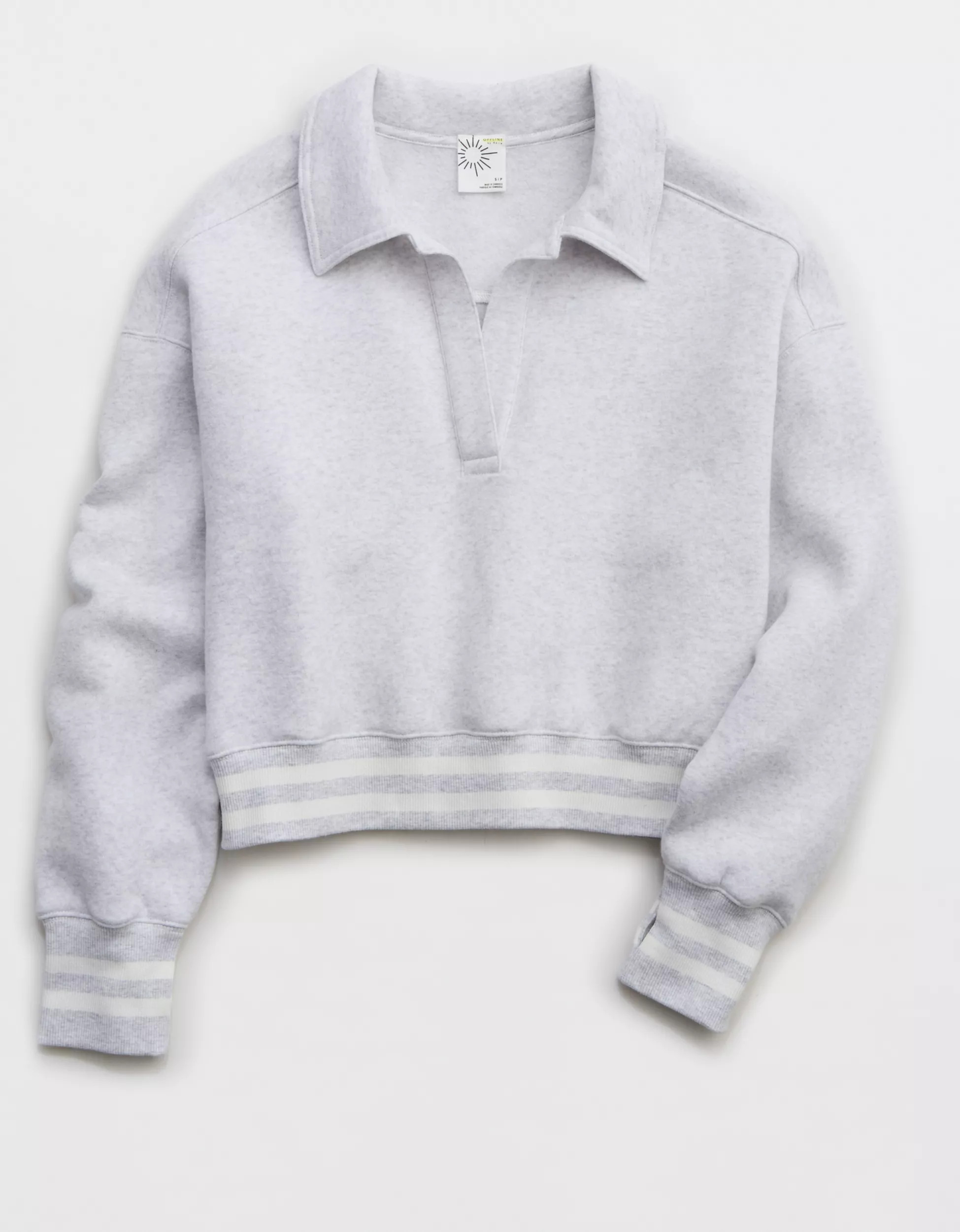 OFFLINE By Aerie Cloud Fleece Polo Sweatshirt | Aerie