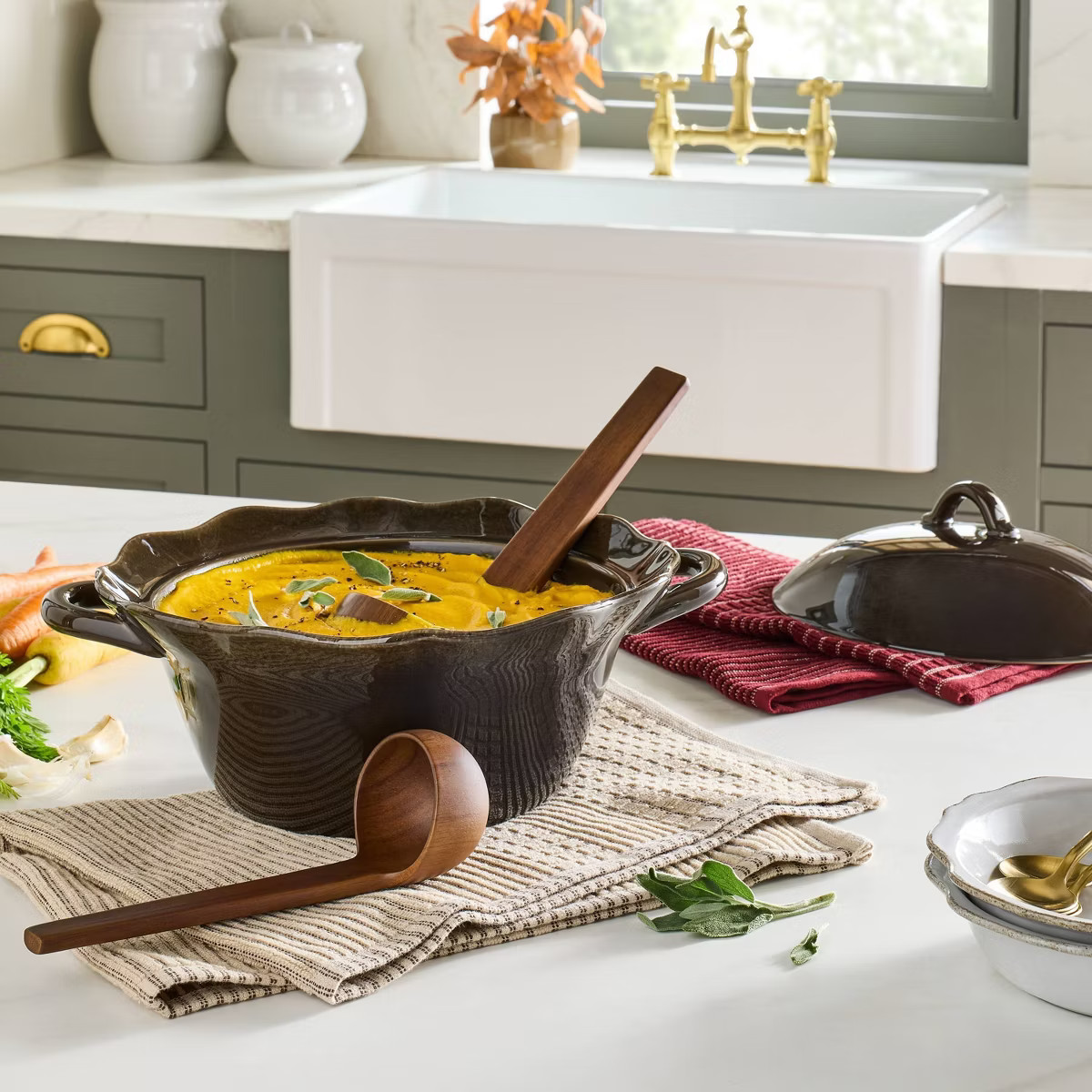 Wavy Edge Soup Terrine Brown - Hearth & Hand™ with Magnolia | Target