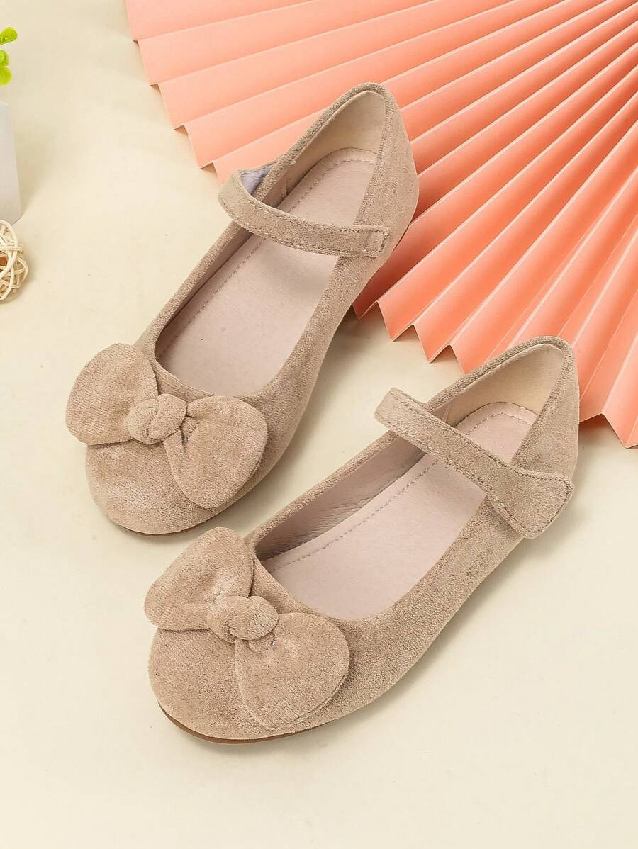 Girl Bowknot Flats, Suitable For Casual Outdoor Wear, Autumn/Winter | SHEIN