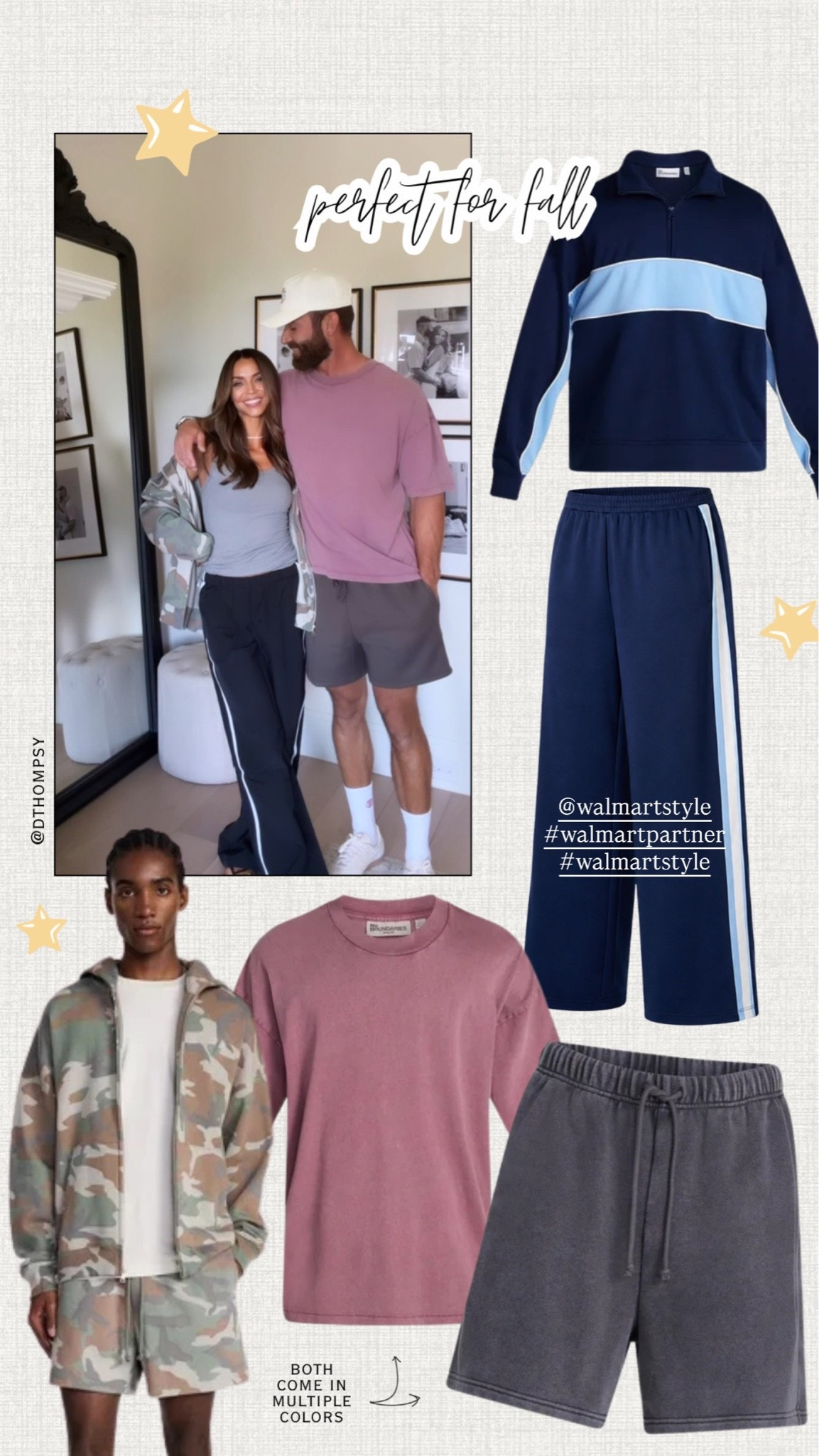 Casual mom + dad outfits thanks to @walmartstyle Our evenings are basically one big relay race right now — school pickup, running kids to practices, coaching, figuring out dinner, homework… and somehow doing it all again tomorrow.  So when it comes to getting dressed, we’re both very much in our comfortable-but-still-put-together era. We found these looks at Walmart, and they’re exactly the kind of pieces we actually wear for real life. Easy, affordable, and cute enough to take us through the whole 4-to-8 shift! #walmartpartner #walmartstyle @shop.ltk #liketkit