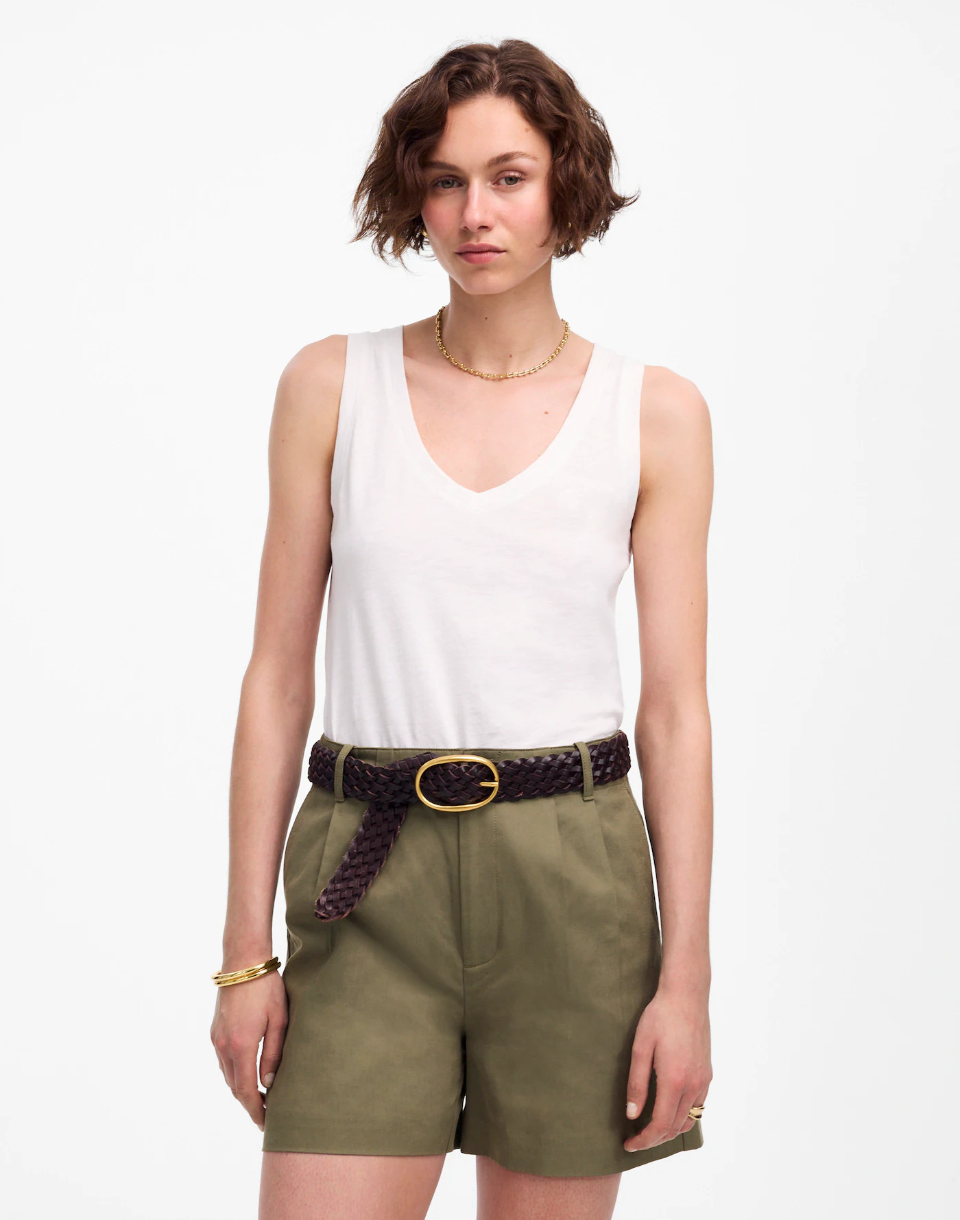 The Drapey Twill Pleated Short | Madewell