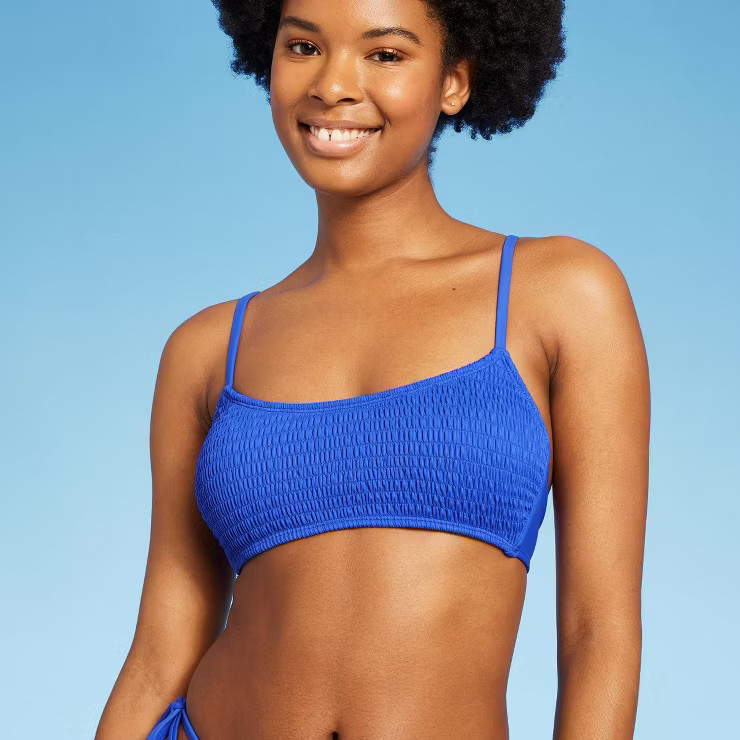 Women's Smocked Bralette Bikini Top - Wild Fable™ | Target