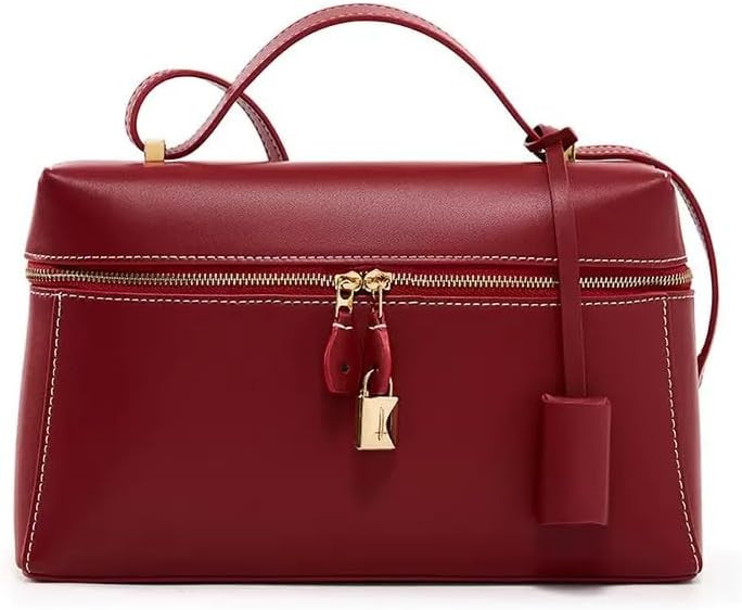 Genuine Leather Crossbody Bag for Women, Pouch Top-Handle Square Box Bag, Shoulder Bag Purses | Amazon (US)