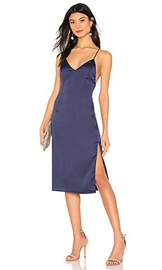 superdown Frida Side Slit Dress in Navy from Revolve.com | Revolve Clothing (Global)
