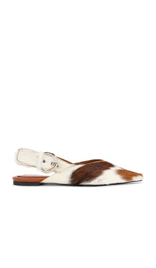 Scone Flat in Tan White Longhair | Revolve Clothing (Global)