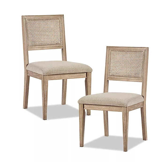INK+IVY™ Rubberwood Upholstered Kelly Dining Chairs in Light Brown (Set of 2) | Bed Bath & Beyo... | Bed Bath & Beyond